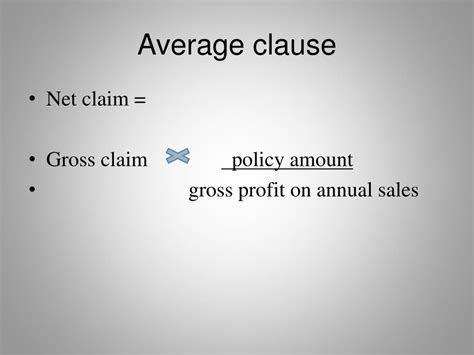 average clause insurance formula